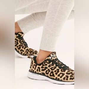 APL ( Athletic Propulsion Labs ) Leopard Print Calf Hair Sneakers Size 9.5